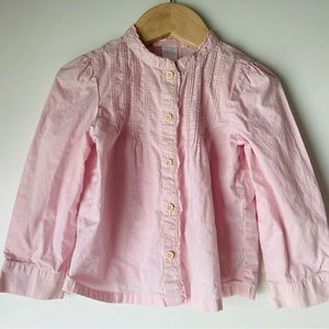 Janie and Jack blush pink blouse, size 3T